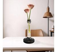 FinLuxEsti Bedside Lamps,2-in-1 Vase and Night Light，3 Color Stepless Dimming Flower Lamp,Wired USB Table Lamp for Bedroom,Restaurant,Bar,Office(Black,Flower Not Included)
