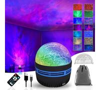 FinLuxEsti Galaxy & Star Projector with Remote Control, 14 LED Light Effects Aurora Borealis Lamp, Starry Night Light for Bedroom Decor, Kids Nursery Gift (Baby Safe)