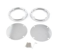 FINMOKAL 2Pcs Chrome Rear Tour Pak Speaker Trim Mesh Covers Compatible with Harley Touring Electra Street Glide Ultra Limited FLHTCU FLHXSE 1996-2013