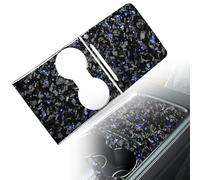 FINMOKAL 2Pcs/Set Forged Carbon Fiber Center Console Wrap Kit Panel Cover Interior Trim Compatible with Tesla Model 3 2021-2023 Model Y 2020-2023