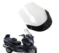 FINMOKAL Black&Clear Windshield Windscreen Wind Splitter Motorbike Wind Deflector Flyscreen Compatible with Suzuki Burgman 650 2006-2012