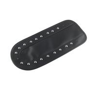 FINMOKAL Motorcycle Rivet Leather Rear Fender Bib Solo Seat, Black Leather Nails Rear Fender Bib Solo Seat Mounting For Harley Heritage Softail 2000-2017 Black PU Leather
