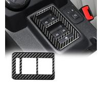 FINMOKAL Real Dry Carbon Fiber Car Interior Window Lift Switch Panel Frame Cover Trim Compatible with Ford Bronco 2021-2025 (Black)