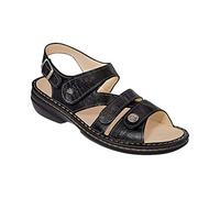 Finn Comfort Gomera, Women's Wedge Heel Ankle Strap Sandals, Black - black, 6.5 UK (40 EU)