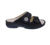 Finn Comfort Sansibar 2550-817393 Mules, Black, Slightly Shiny Nubuck Leather, Footbed for Changing, Black, black, 8 UK