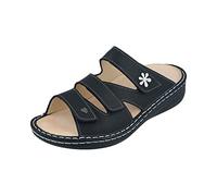 Finn Comfort Womens Grenada Leather Black Sandals 4 UK