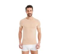 FINN Men's Business Undershirt with Crew Neck - Short Sleeve T-Shirt Made from Original Lenzing® Modal Fabric - The Perfect Shirt Under a Dress Shirt and Suit Unvisible Skin Color Nude XL