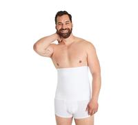 FINN Men's Compression Belt, Figure-Shaping Shapewear Belly Band Made of Cotton, Strong Body Shaper for Men White S