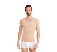 FINN Men's Figure-Shaping Compression Vest with Tummy Control - Sleeveless Shapewear Undershirt Made from Cotton - Body Shaper Tank Top for a Flatter Stomach Invisible Nude XXL