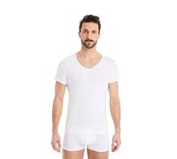 FINN Men's Performance Undershirt with V-Neck - Anti-Sweat Shirt with Sweat Block Inserts - Short-Sleeve Undershirt for Men Made from Original Lenzing® Modal Fabric White S