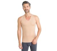 FINN Men's Seamless V Neck Vest Top - Clean Cut Body Shaper Tummy Control | Shapewear with laser cut edges, no seams and no visible lines. Compression Shirt with slim fit and extra long back.