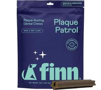 Finn Plaque Patrol Dental Chews | Triple-Action Defense Against Plaque, Tartar, and Bad Breath | for Medium/Large Dogs, 25+ lbs