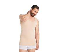 FINN Seamless Compression Vest Men's Without Seams - Figure-Shaping Shapewear Short Sleeve Shirt - Strong Body Shaper for Men Invisible Skin Colour Nude 3XL