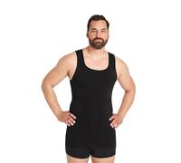 FINN Seamless Compression Vest Men's Without Seams - Figure-Shaping Shapewear Short Sleeve Shirt - Strong Body Shaper for Men Black M
