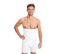 FINN Shapewear Men's Tummy Control Boxer Shorts without Seams - Strong Shaping Body Shaper Compression Shorts - Seamless Bodice Pants with High Waist for Men White L