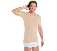 FINN Sweatproof Undershirt Men Crew Neck - Anti Sweat T-Shirt with Pads | Extra absorbent underarm shields hold up to 100 ml - round neckline stays hidden, sizes S to 5XL in nude, white or black.