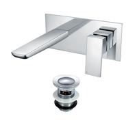 Finn Wall Mounted Basin Mixer Tap & Basin Waste Chrome