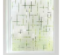 Finnez Window Film Privacy，Frosted Static Self Adhesive Glass Films, Decorative Films for Living Room Bedroom Offfice, 30 x 400 CM - Cross