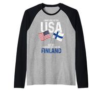 Finnish American My History Began In Finland Finn Pride Raglan Baseball Tee