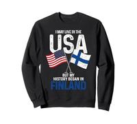 Finnish American My History Began In Finland Finn Pride Sweatshirt