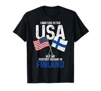 Finnish American My History Began In Finland Finn Pride T-Shirt