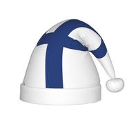 Finnish Flag 1 Pack Christmas Hats Plush Santa Hat For Teenagers Christmas Costume Party And Holiday Event