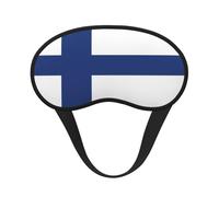 Finnish Flag Blackout Sleep Mask with Elastic Band Design Fits All Head Shapes Ideal for Travel Office and Shift Work