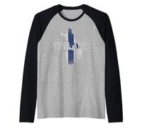Finnish Flag Finn Scandinavia Soumi Finland Raglan Baseball Tee