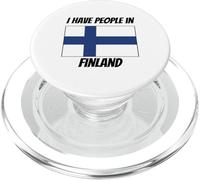 Finnish Flag I Have People In Finland PopSockets PopGrip for MagSafe