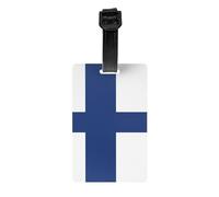 Finnish Flag Luggage tag Hanger Protects Privacy and is a Must-Have for Travel and is Durable