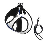 Finnish Flag Map Print Dog Harness with Leash Set with Thickened Padded Vest for Extra-Small/Small Medium Dogs