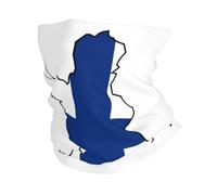 Finnish Flag Map Print Neck Warmer Gaiter Women Men, Windproof Face Cover Face Mask Scarf For Cold Weather Sport