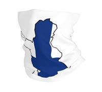 Finnish Flag Map Print Winter Neck Gaiter Warmer, Soft Face Mask Scarf For Cold Weather Skiing Cycling Outdoor Sports