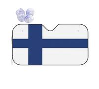 Finnish Flag Print Car Windshield Sun Shade Cool Foldable Reflective SUV Front Sun Visor