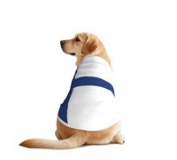 Finnish Flag Print Dog Vest, Soft Breathable Pet Shirt Clothes Sleeveless Fashion Apparel For Medium Large Breeds