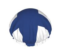 Finnish Flag Print Double Layer Shower Cap Reusable Lightweight And Soft Bath Hair Cap For Women
