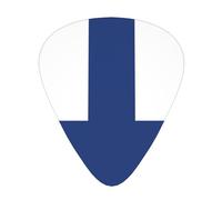 Finnish flag print Guitar Picks 12 Pack Assorted Thickness for Guitar,ukulele,0.46/0.71/0.96mm