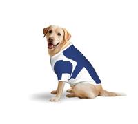 Finnish flag Print Large Dog Hawaiian Shirt Breathable Mesh T-Shirt, Summer Pet Clothes for Medium Big Dogs, Lightweight Dog Outfit 4XL