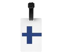 Finnish Flag Print Luggage Tag for Suitcases Daily Use Identification Labels Airports Travel Bag Tags