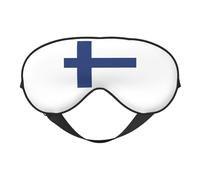 Finnish Flag Print Sleep Mask, Soft Breathable Eye Cover for Travel, Shift Work & Meditation