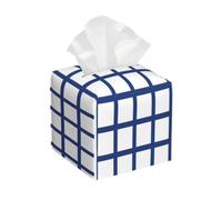 Finnish flag Print Square Tissue Box Cover,Leather Tissue Boxes Organizer Holder Decor for Bathroom