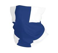 Finnish Flag Print Winter Neck Gaiter Warmer, Soft Face Mask Scarf For Cold Weather Skiing Cycling Outdoor Sports