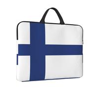 Finnish flag Printed 14in Laptop Case Sleeve Bag – Portable Handle & Zipper – Ideal for Travel, Business & Office Use
