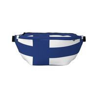 Finnish flag Prints Adjustable running waist bag crossbody bag lightweight and comfortable suitable for fitness jogging travel