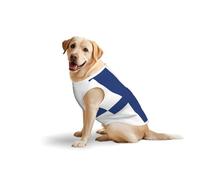 Finnish Flag Soft Cotton T-Shirt Vest for Large Dogs, Print Pet Clothes Breathable Pet Pullover Tee Sleeveless Sweatshirt (3xl-5xl)