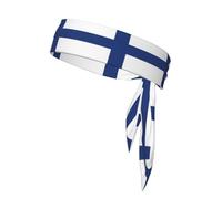 Finnish Flag Sweat-Absorbing Sports Headband, Unisex Sports Headband, Suitable for Outdoor Travel and Various Sports.