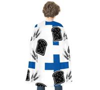 Finnish Flag Wheat Bread Halloween Capes Vampire Party Costume | for Women Men Dress Up Cape Cloak Double Sided Unique Pattern