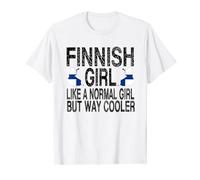 Finnish Girl - Finland Flag T-Shirt