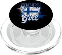 Finnish Girl Scandinavia Finnish Flag Finland PopSockets PopGrip for MagSafe
