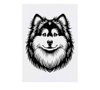 'Finnish Lapphund' Temporary Tattoo - Water Resistant, Skin-Safe, Non-Toxic Transfer (TO00075945)